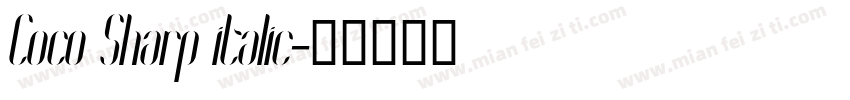 Coco Sharp italic字体转换
